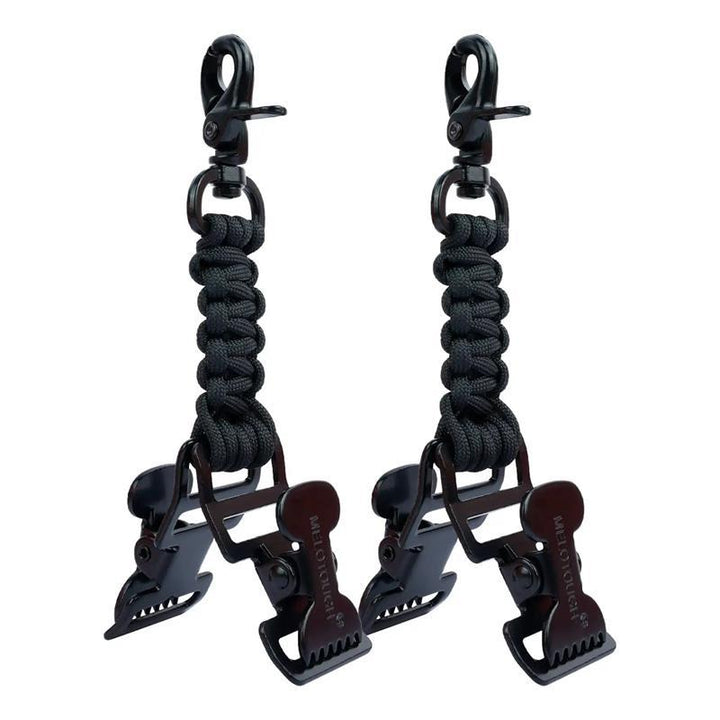 tactical paracord swivel carabiner strap with dual alligator clamp attachments Stornfield