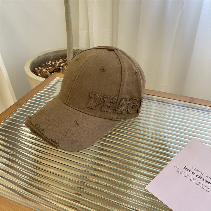 Women's Distressed Graphic Peace Baseball Cap Stornfield