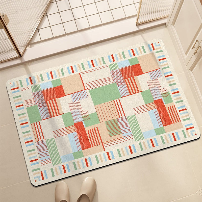 Stylish Geometric Pattern Bath Mat