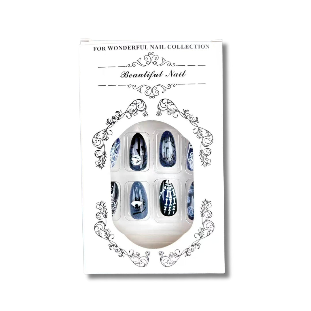 Artistic Halloween-Themed Press-On Nail Collection