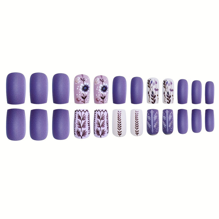 Artistic Floral Press-On Nail Art Set Stornfield