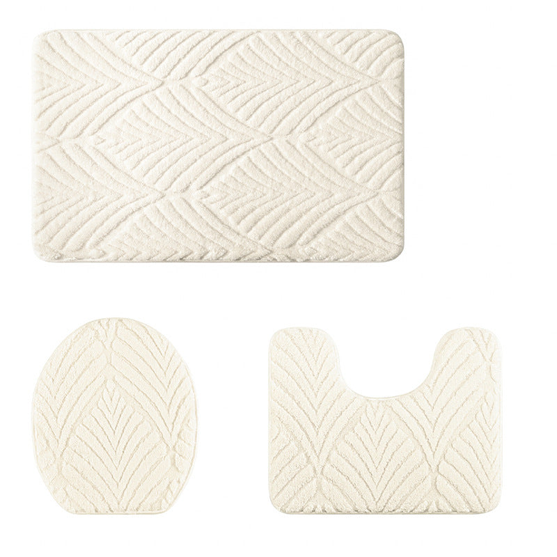 Thick Textured Bathroom Mat Set Stornfield
