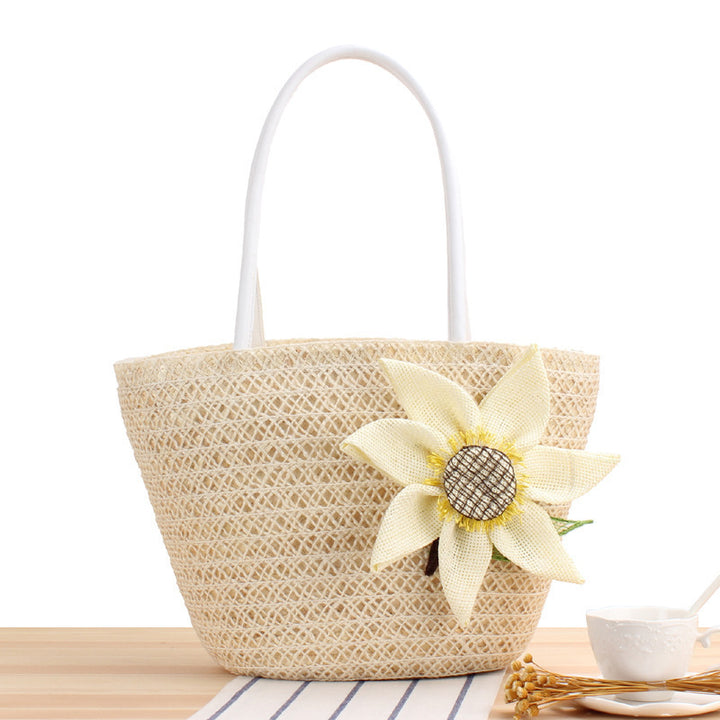 Basket bag with floral appliqué Stornfield