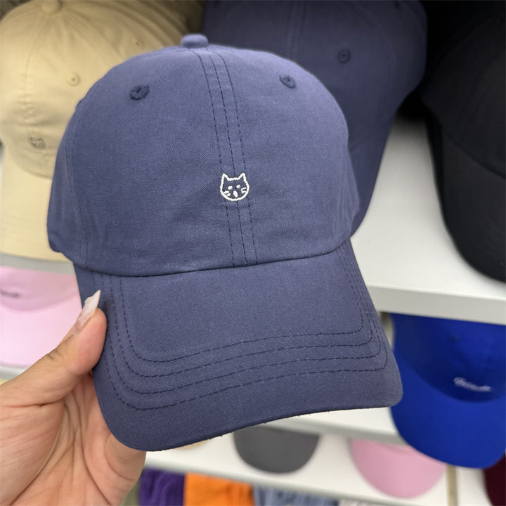 Women's Cat-Embroidered Cotton Baseball Cap Stornfield