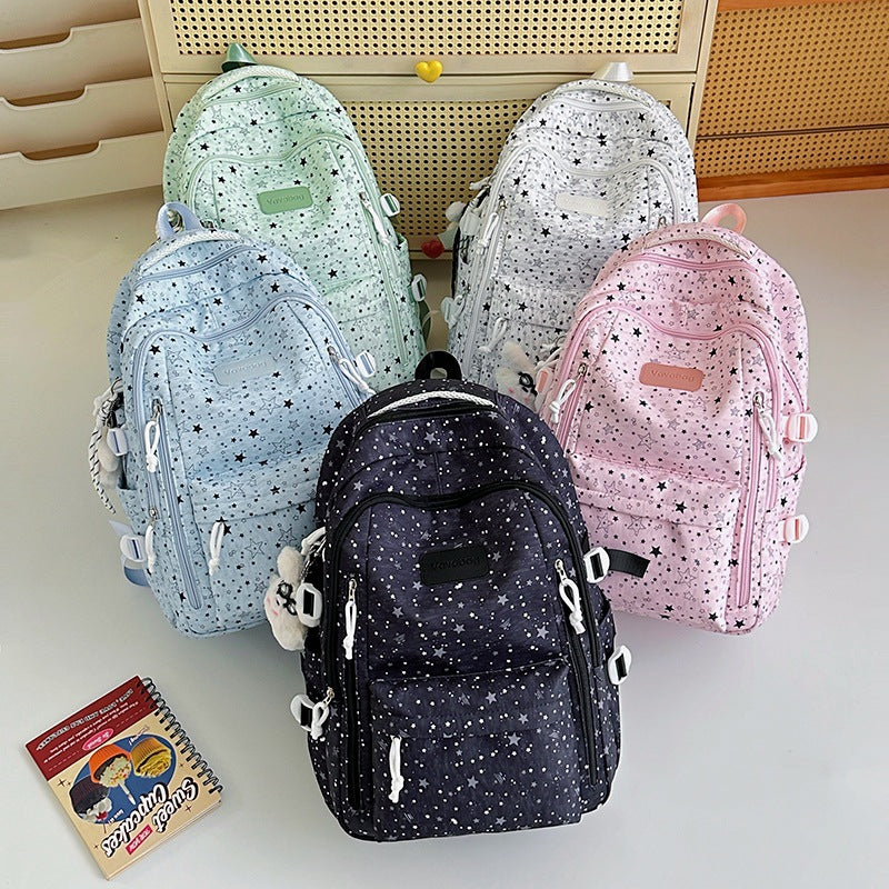 Lightweight Star-Patterned Backpack Stornfield