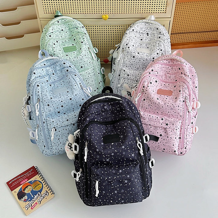 Lightweight Star-Patterned Backpack Stornfield