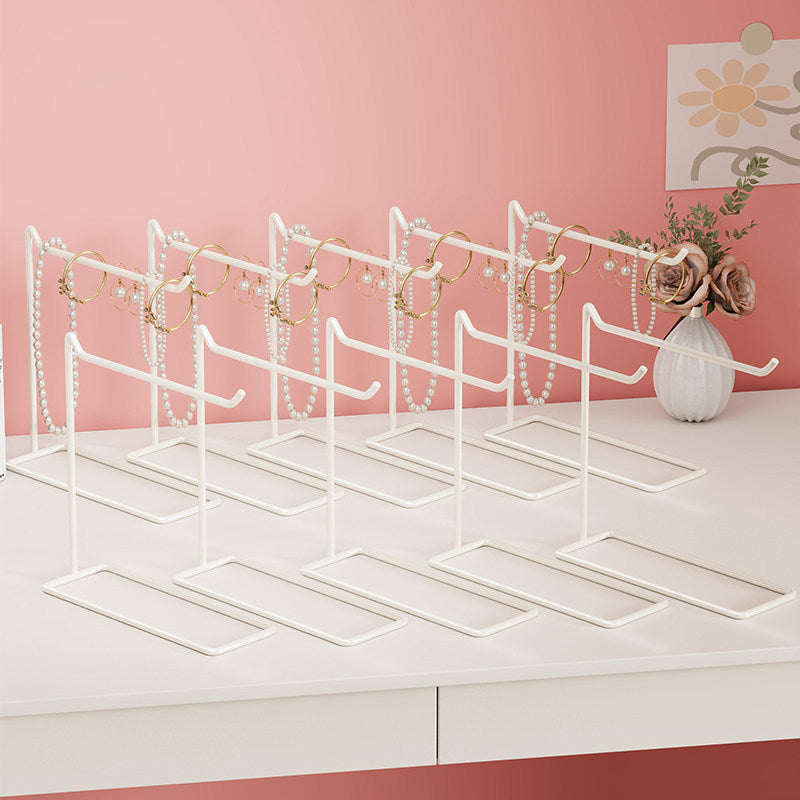 Metal T-Bar Jewelry Display Stand Pair