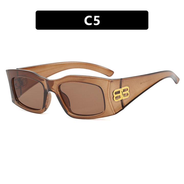 Women's fashionable sunglasses with angular frame and polarized lenses Stornfield