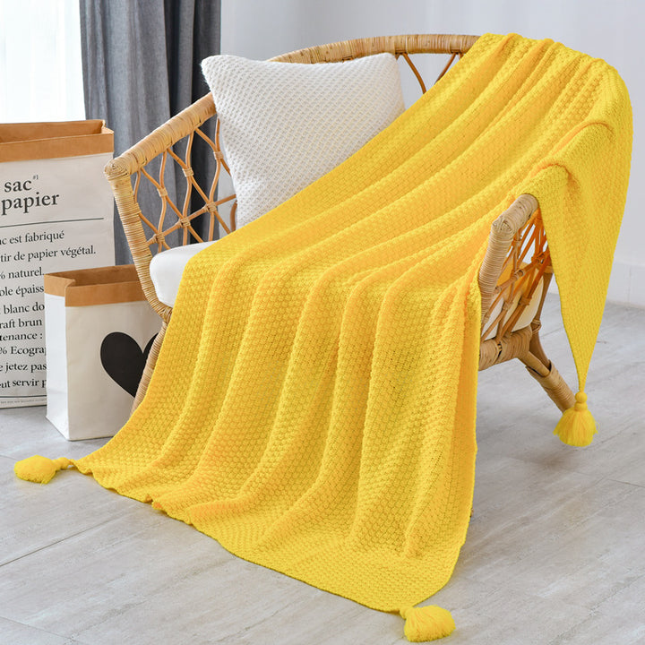Ladies Elegant Waffle Structure Blanket Stornfield