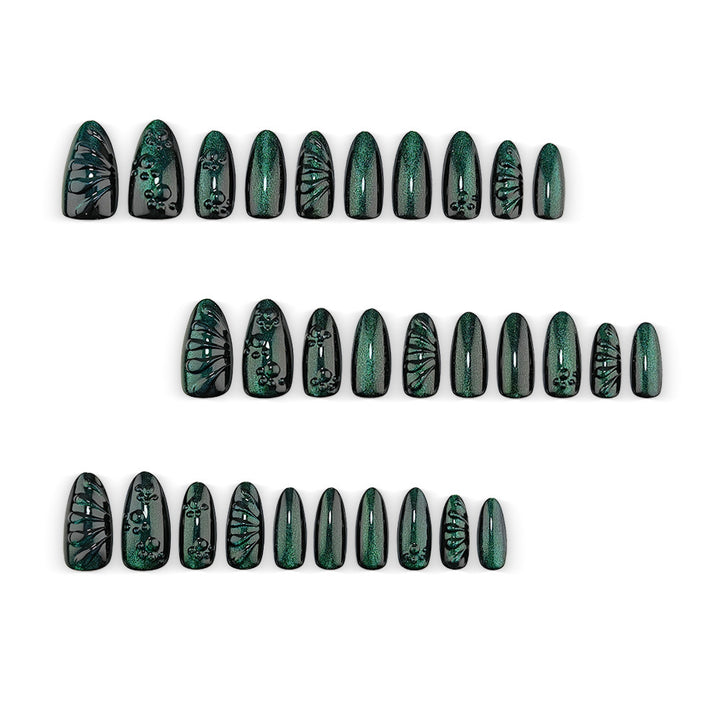Artificial nails with shimmering wave design Stornfield