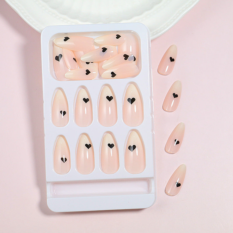 Heart-Accent Artistic Press-On Nails Stornfield