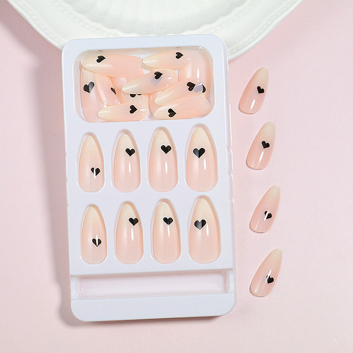 Heart-Accent Artistic Press-On Nails Stornfield