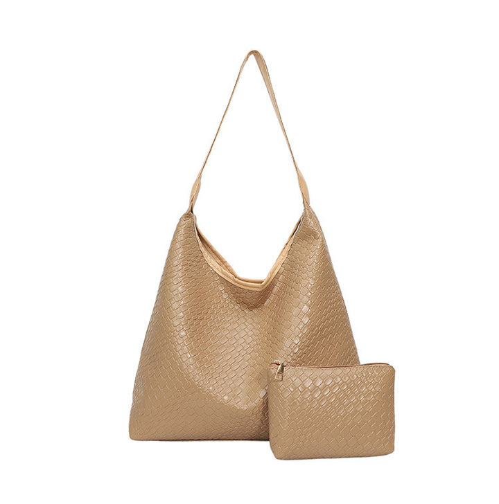 Sleek Textured Leather Hobo Handbag Stornfield