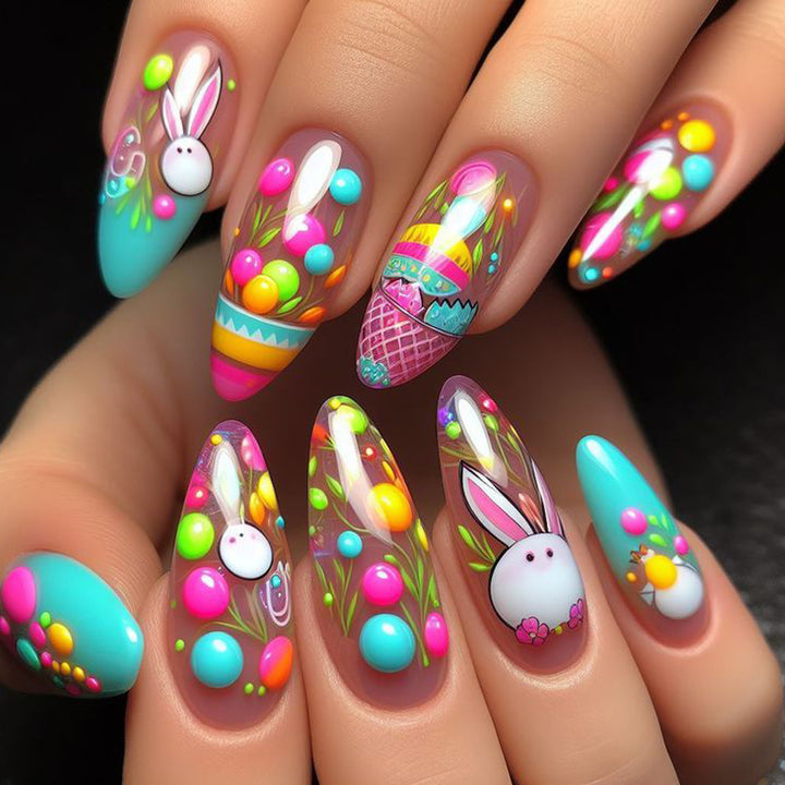 Decorative Easter-Themed Nail Art Extensions Stornfield