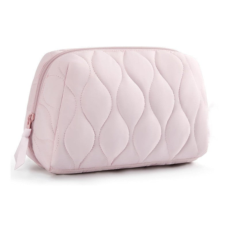 Cosmetic organizer bag with luxurious wave pattern Stornfield