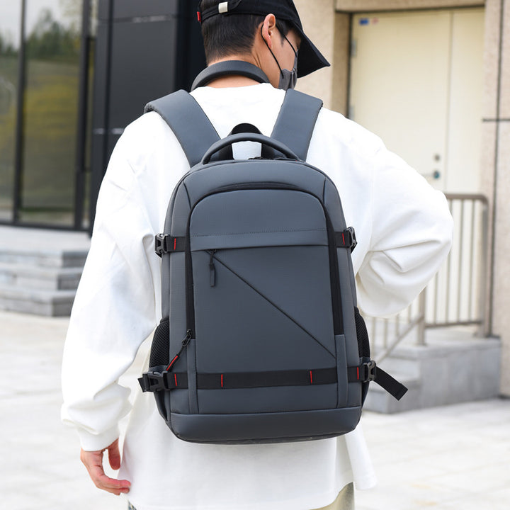 Backpack with ergonomic carrying system and multifunctional compartments Stornfield