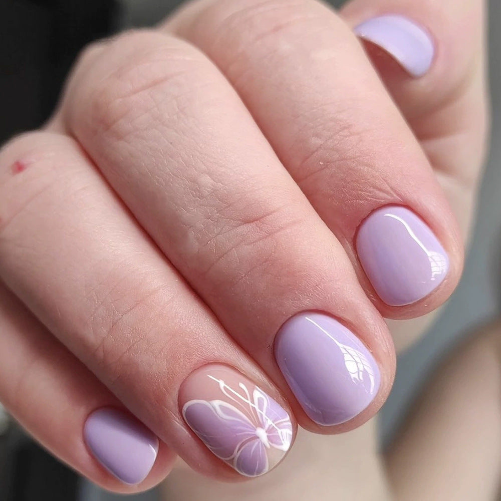 Elegant Floral Gel Nail Art Stornfield