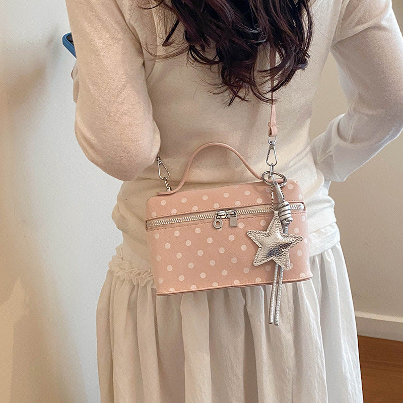 Structured Polka Dot Handbag