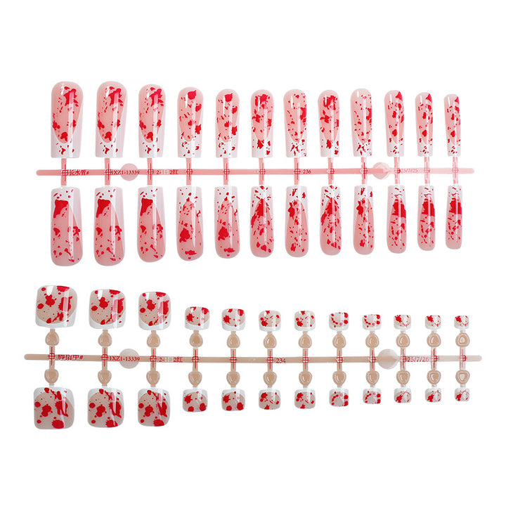 Artistic Marble Design Press-On Nail Set Stornfield