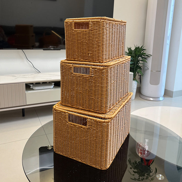 Versatile Rectangular Woven Storage Bin Stornfield