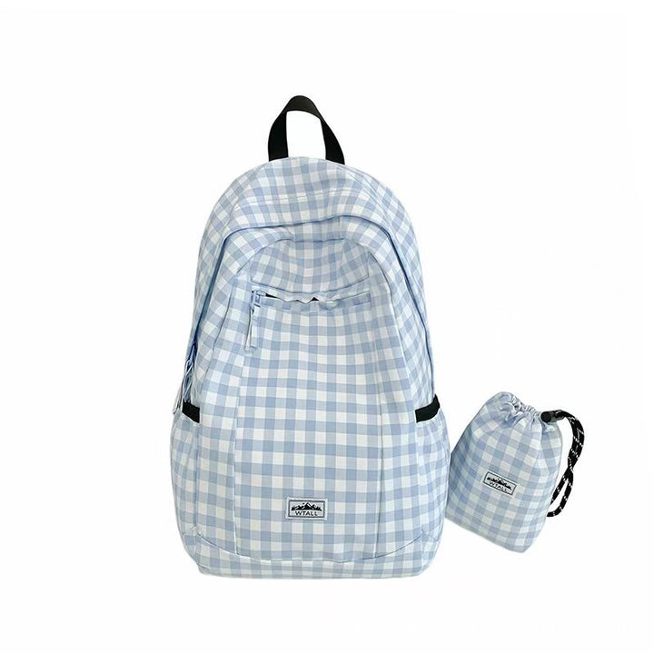 Gingham Patterned Lightweight Backpack Stornfield