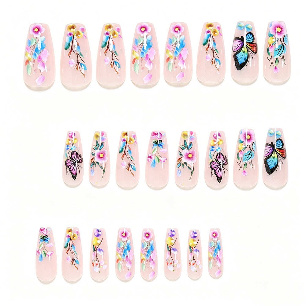 Artistic Butterfly Design Press-On Nail Set Stornfield