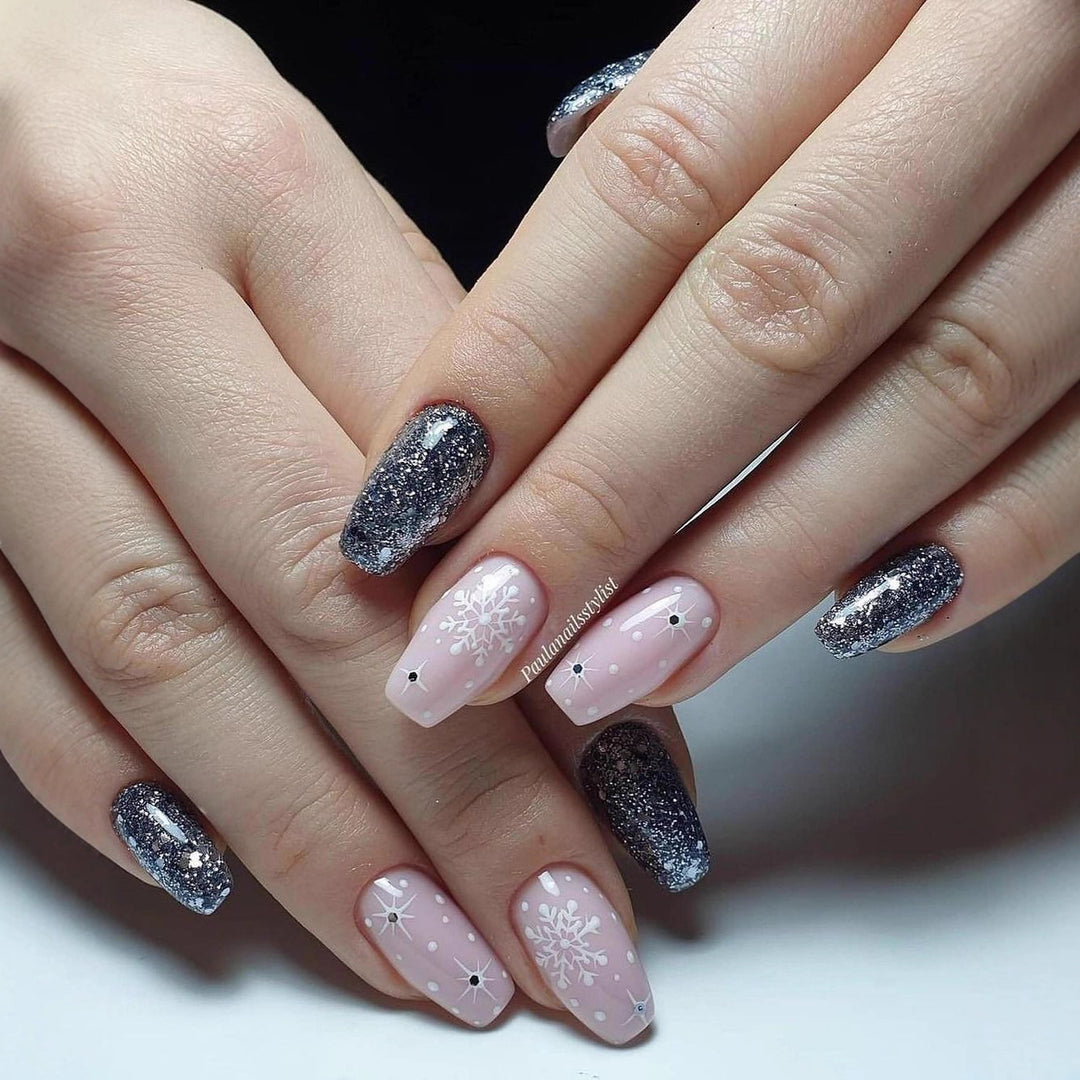 Decorative Floral Press-On Nail Set Stornfield