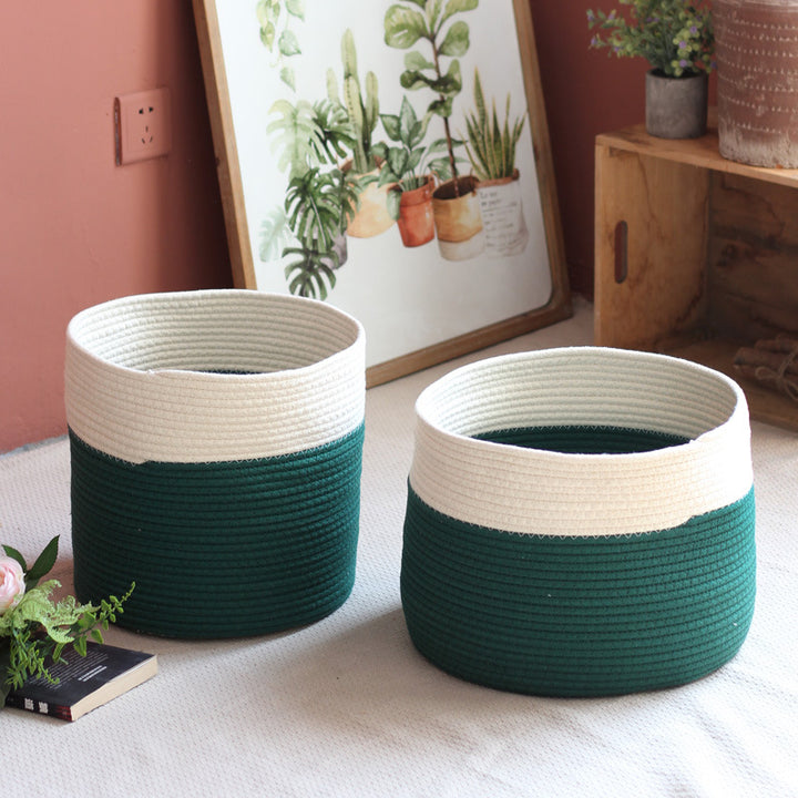 Handcrafted cotton storage basket Stornfield