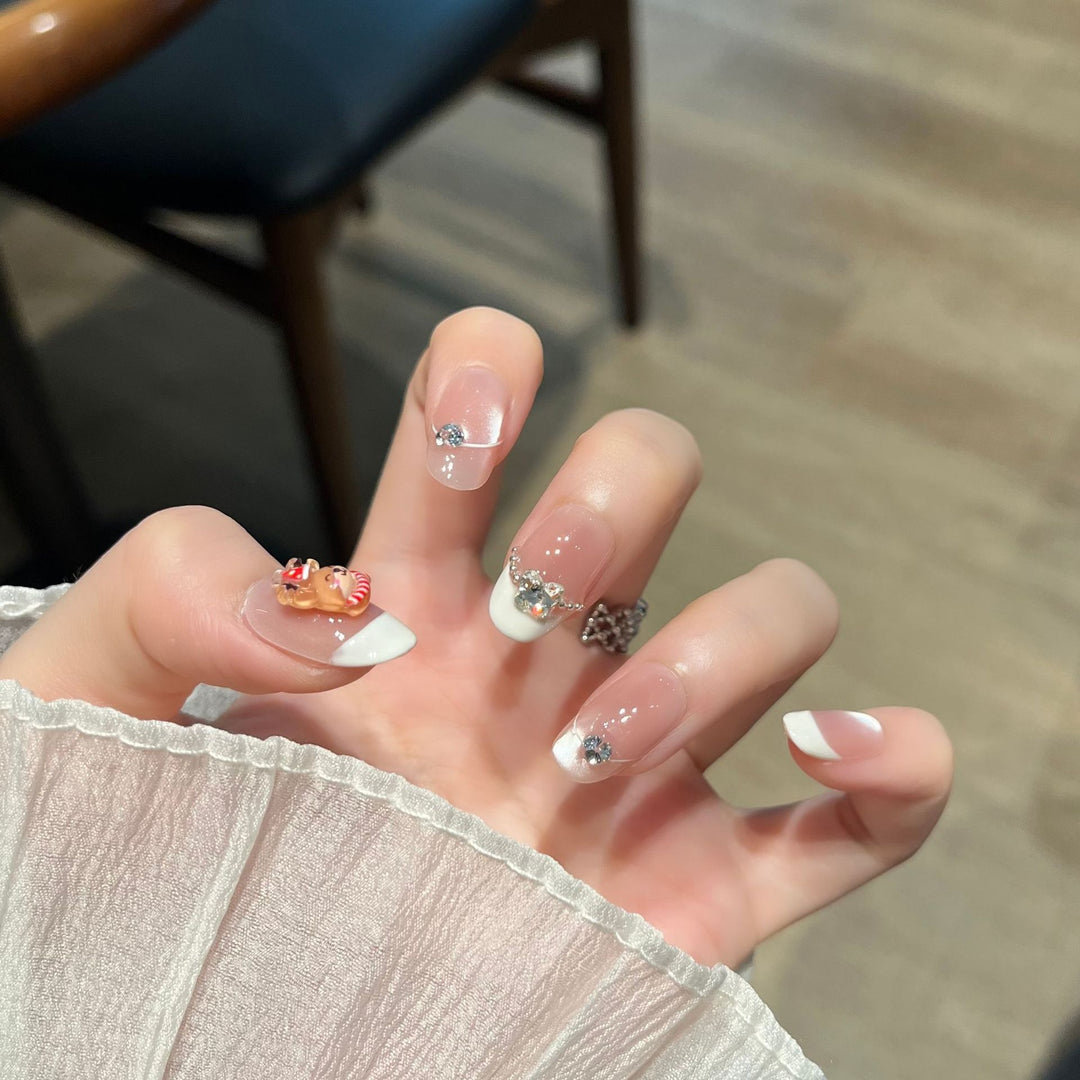 Elegant Nail Art Extensions with Pearl Accents Stornfield