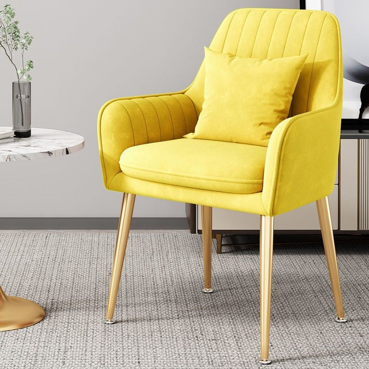 Modern Accent Chair with Gold Legs Stornfield