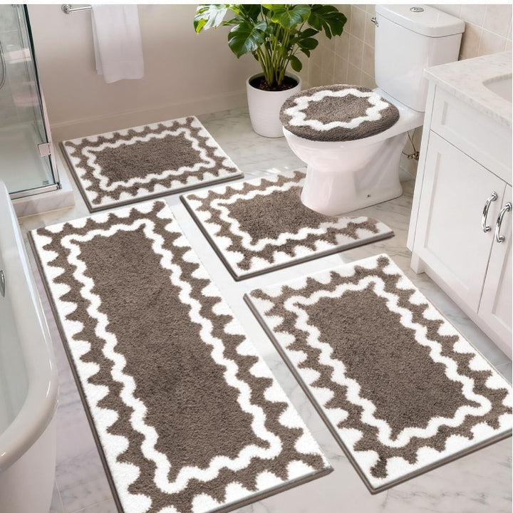 Soft Cotton Bathroom Mat Set