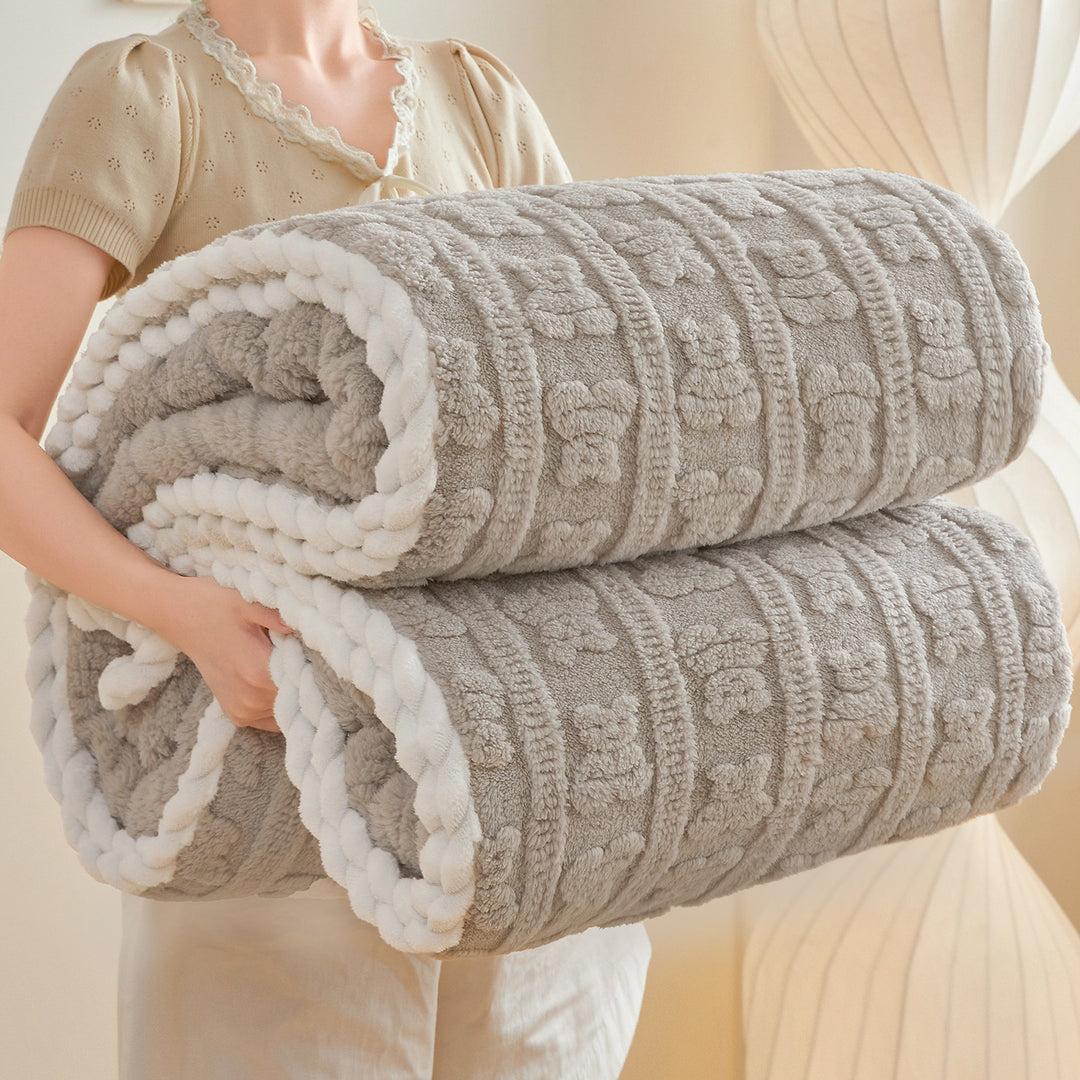 Cozy Plush Textured Throw Blanket
