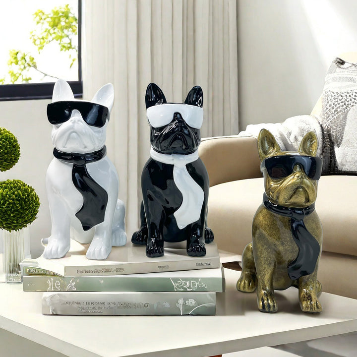 Colorful Bulldog Decoration Figure made of Resin Stornfield