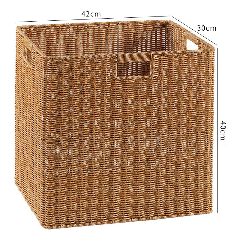 Handcrafted Rectangular Wicker Storage Bin Stornfield