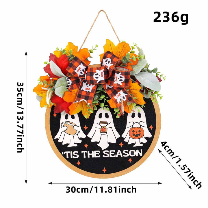 Halloween-Themed Decorative Wreath
