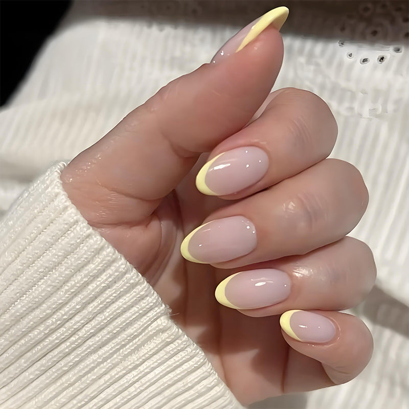 Acrylic nail set with elegant French tips and fresh color accents Stornfield