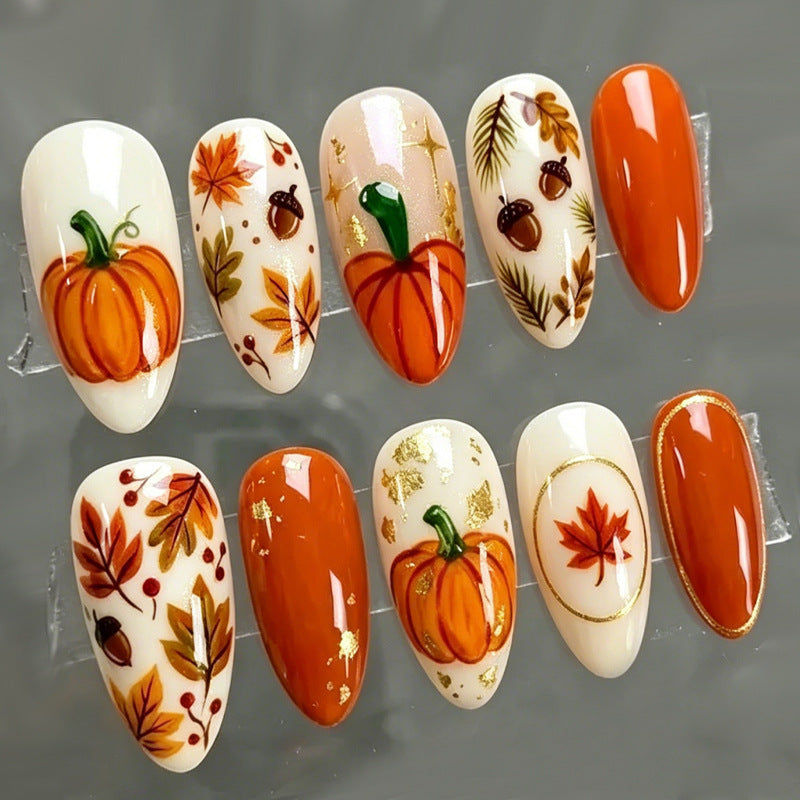 Artificial nail set with autumn motifs Stornfield