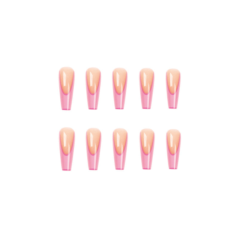 Artificial nail extensions with modern ombre design Stornfield