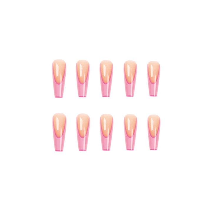 Artificial nail extensions with modern ombre design Stornfield