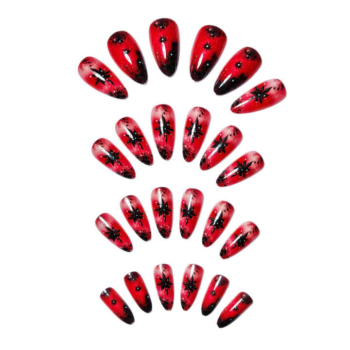 Creative artificial nails with star and glitter effects Stornfield