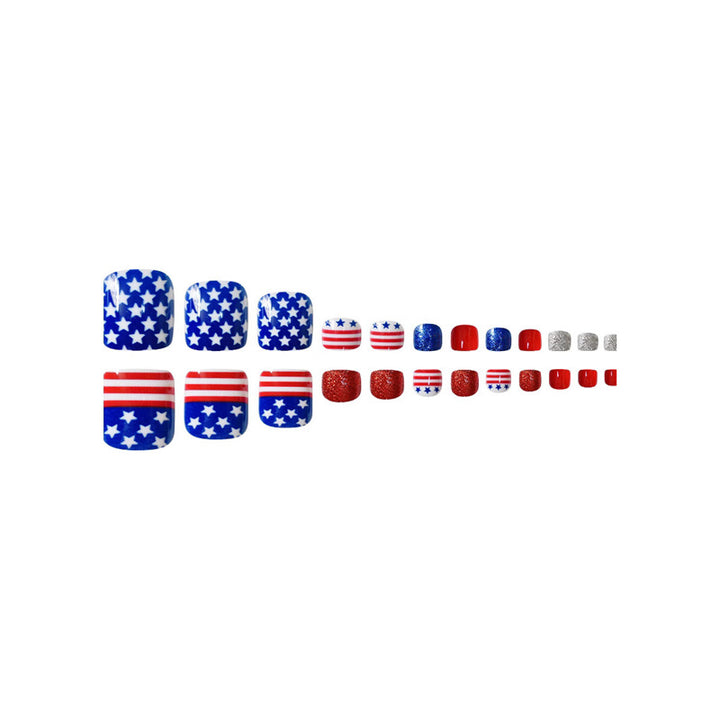 Patriotic Themed Press-On Nail Art Stornfield