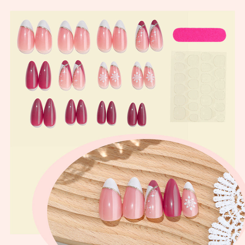 Elegant Decorative Long Press-On Nails Stornfield