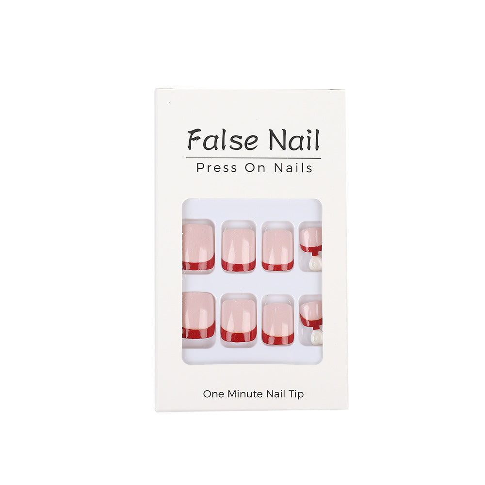 Acrylic nails in elegant design with tip decoration Stornfield