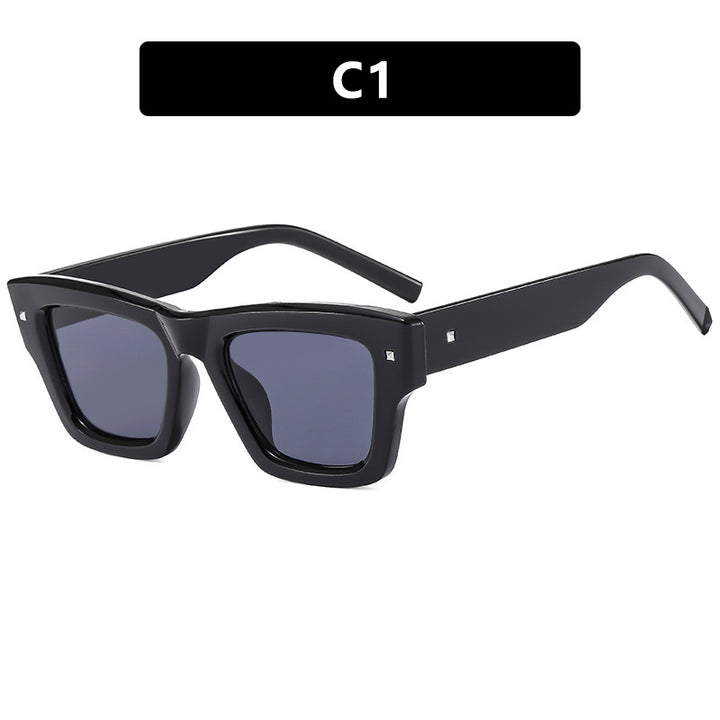Ladies fashionable rectangular glasses with multifaceted design Stornfield