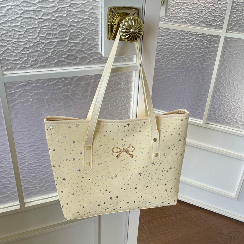 Star-Printed Tote Bag