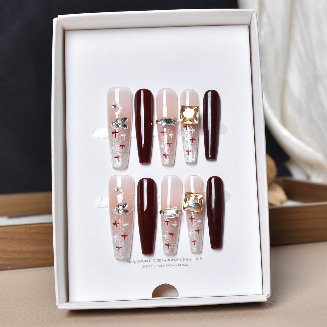 Decorative Press-On Nail Art Extensions Stornfield