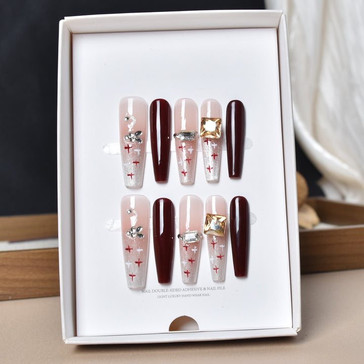 Decorative Press-On Nail Art Extensions Stornfield