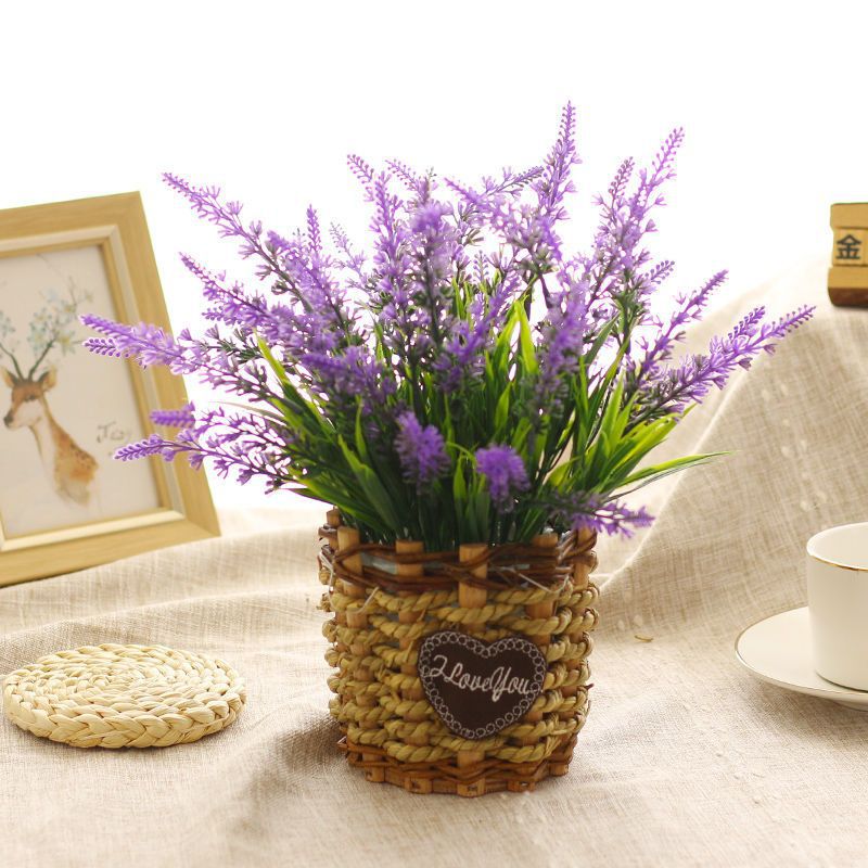 Artificial Floral Arrangement in Woven Basket
