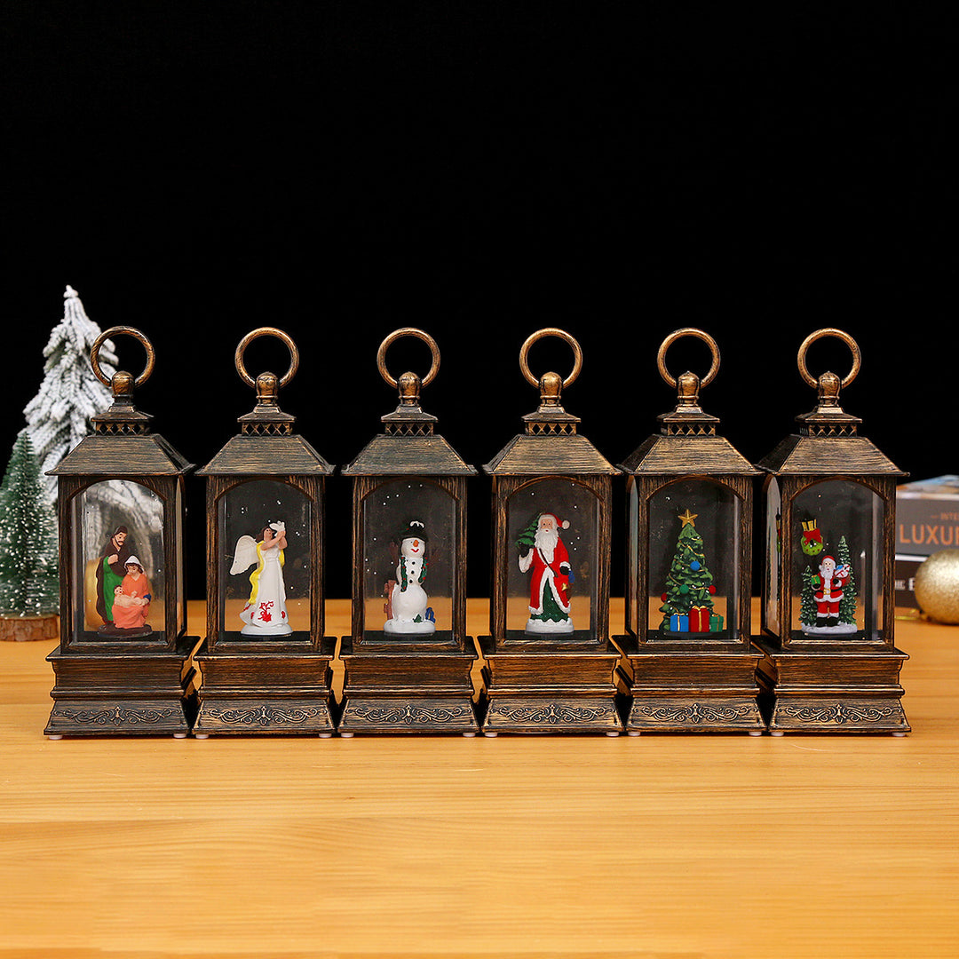 Nostalgic Christmas lantern with moving scene Stornfield