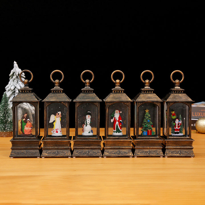 Nostalgic Christmas lantern with moving scene Stornfield